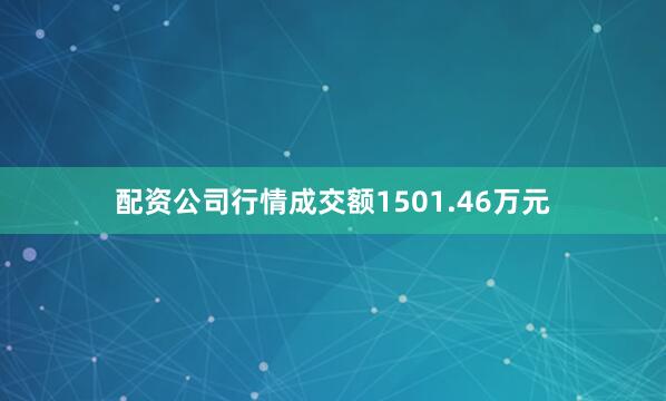 配资公司行情成交额1501.46万元
